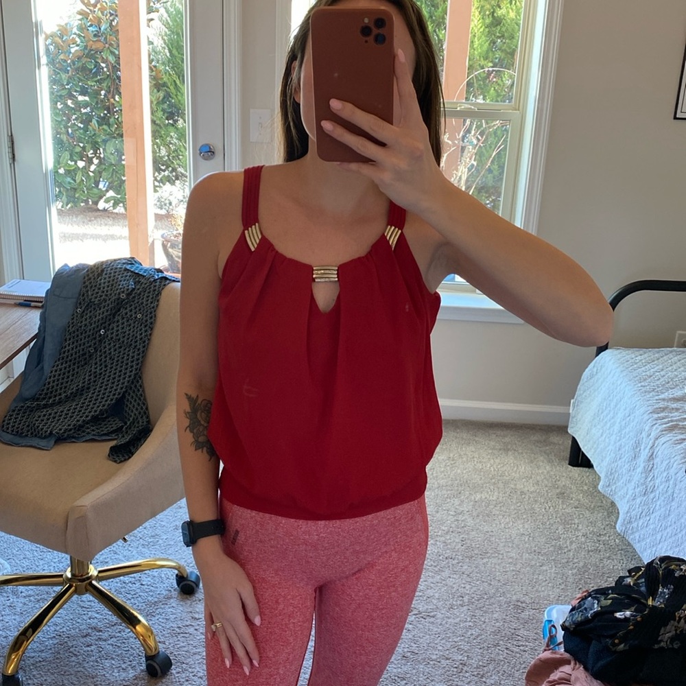 NWOT red shell top